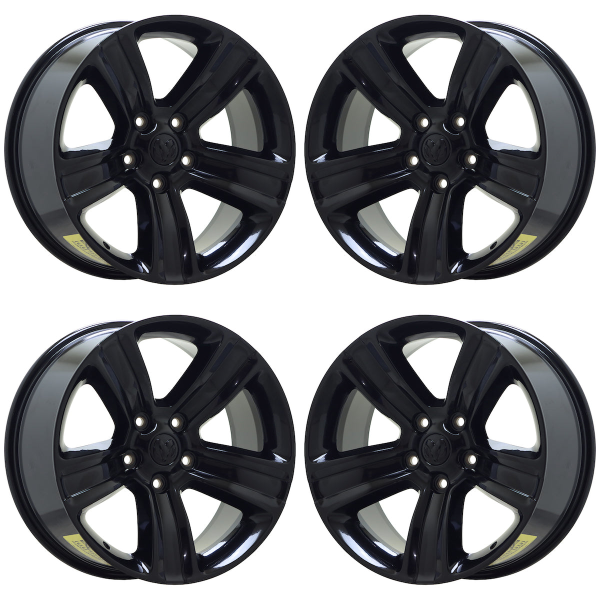 20" Dodge Ram 1500 Truck Gloss Black wheels rims Factory OEM set 4 2453